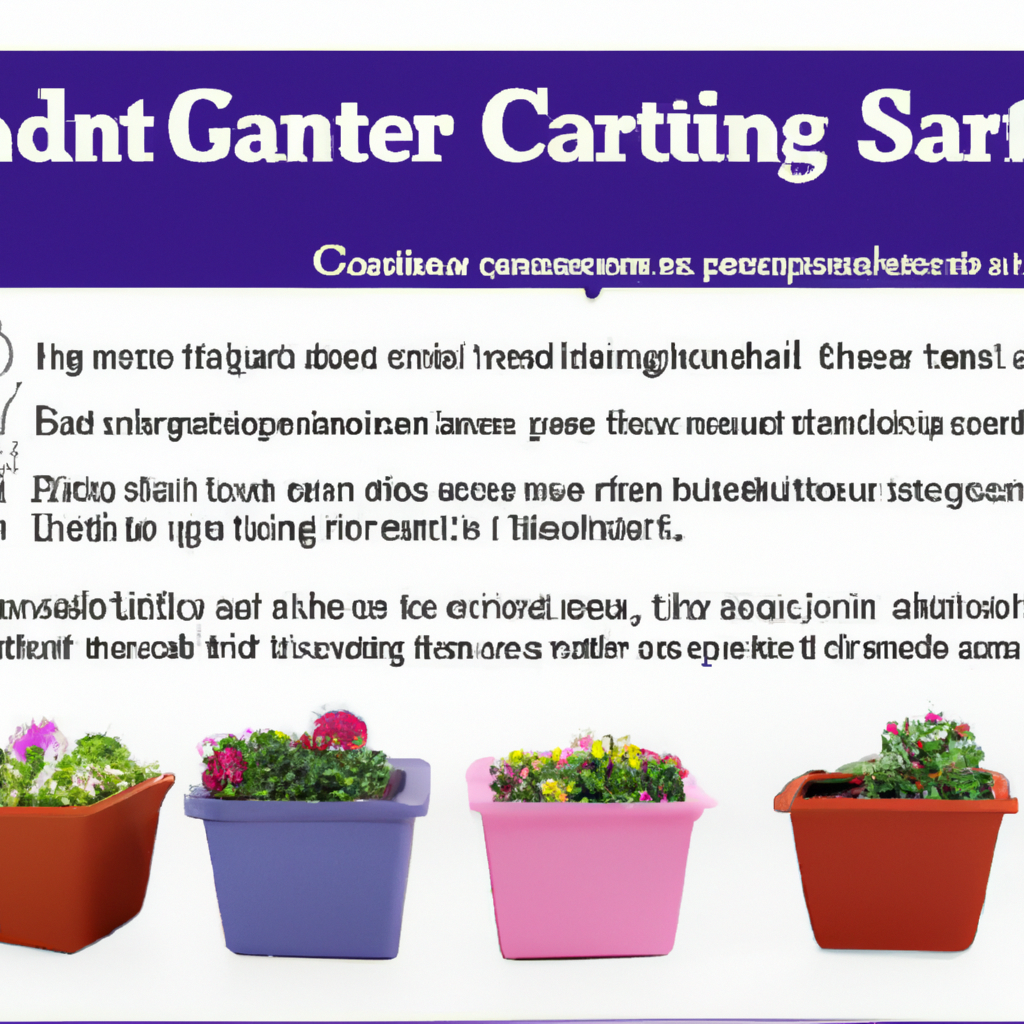 A Guide to Container Gardening: Size Chart