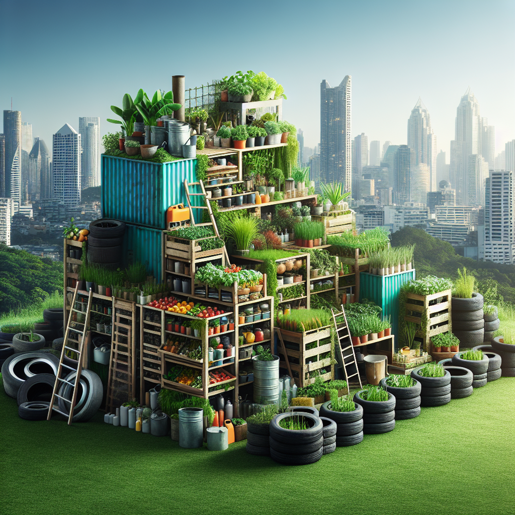 Creating a Sustainable Urban Farm with Recycled Materials